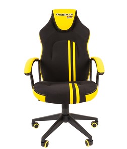 Кресло игровое CHAIRMAN GAME 26  Экокожа - Ткань стандарт. Черный/желтый в Южно-Сахалинске - предосмотр 2