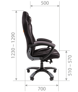 Кресло игровое CHAIRMAN GAME 28 Полиэстер комбинированная ткань красный/черный в Южно-Сахалинске - предосмотр 4