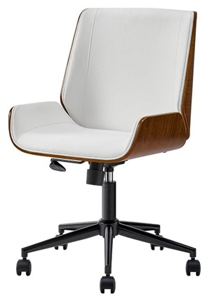 Кресло JY6264X-B белый/орех в Южно-Сахалинске - изображение