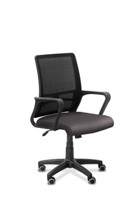 Кресло офисное Акцент, сетка YM/ткань Bahama / черная/серая в Южно-Сахалинске