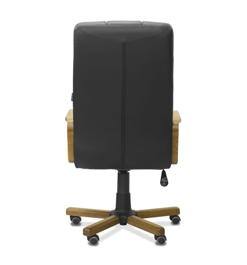 Кресло в офис Атлант W, экокожа премиум / черная CN1114/ дерево - орех в Южно-Сахалинске - изображение 6