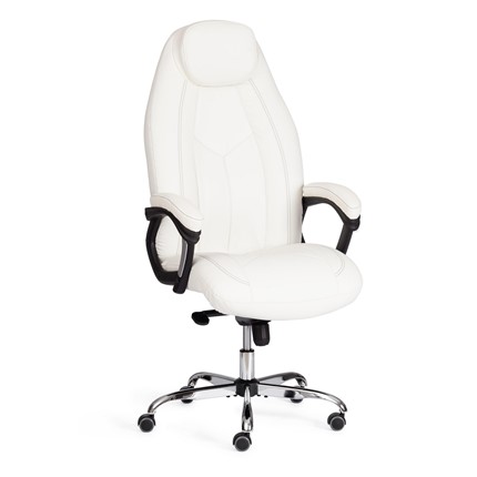 Компьютерное кресло BOSS Lux, кож/зам, белый, арт.21152 в Южно-Сахалинске - изображение