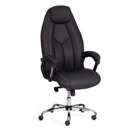 Кресло компьютерное BOSS Lux, кож/зам, черный, арт.21151 в Южно-Сахалинске - изображение