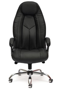 Кресло BOSS Lux, кож/зам, черный/черный перфорированный, арт.9160 в Южно-Сахалинске - предосмотр 1