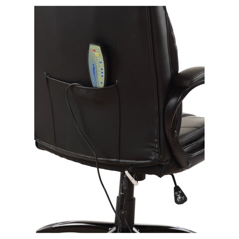 Компьютерное кресло BRABIX "Bliss MS-004", 6 массажных модулей, экокожа, черное, 532522 в Южно-Сахалинске - изображение 3