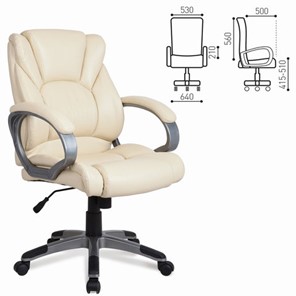 Офисное кресло BRABIX "Eldorado EX-504", экокожа, бежевое, 531167 в Южно-Сахалинске - предосмотр 1