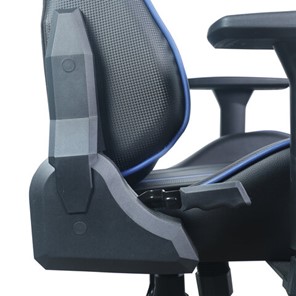 Кресло BRABIX "GT Carbon GM-120", две подушки, экокожа, черное/синее, 531930 в Южно-Сахалинске - предосмотр 14