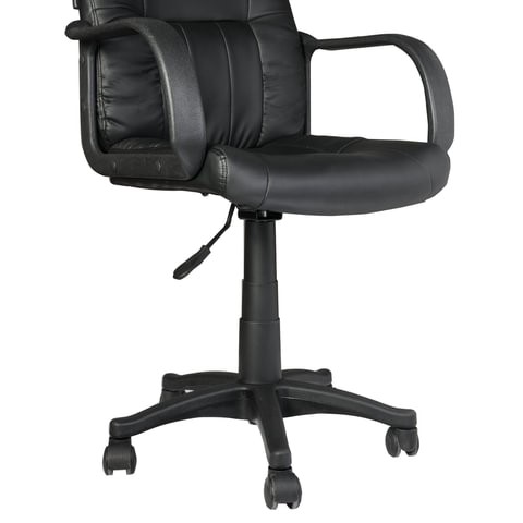 Кресло компьютерное BRABIX "Hit MG-300", с подлокотниками, экокожа, черное, 530864 в Южно-Сахалинске - изображение 4
