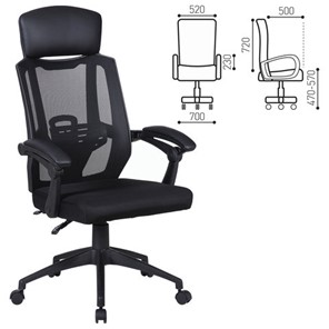 Кресло компьютерное Brabix Nexus ER-401 (с подлокотниками, черное) 531835 в Южно-Сахалинске - предосмотр 10