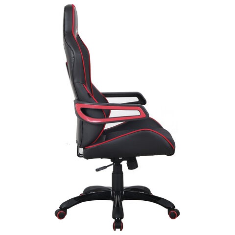 Офисное кресло Brabix Nitro GM-001 (ткань, экокожа, черное, вставки красные) 531816 в Южно-Сахалинске - изображение 3