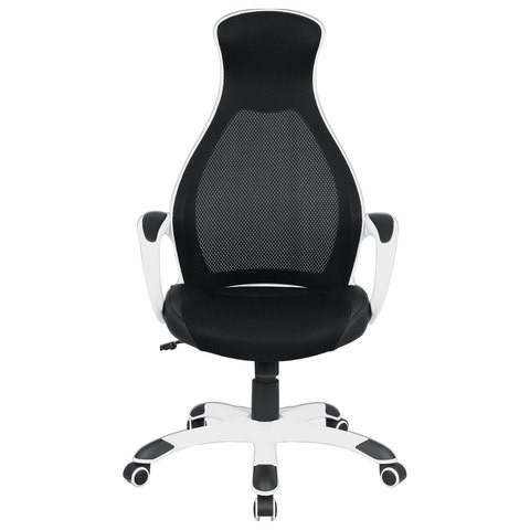 Компьютерное кресло Brabix Premium Genesis EX-517 (пластик белый, ткань/экокожа/сетка черная) 531573 в Южно-Сахалинске - изображение 3