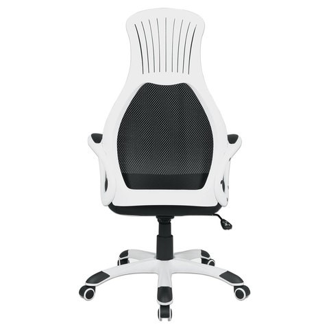 Компьютерное кресло Brabix Premium Genesis EX-517 (пластик белый, ткань/экокожа/сетка черная) 531573 в Южно-Сахалинске - изображение 4