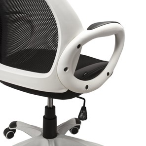 Компьютерное кресло Brabix Premium Genesis EX-517 (пластик белый, ткань/экокожа/сетка черная) 531573 в Южно-Сахалинске - предосмотр 5
