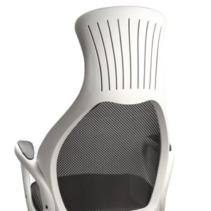 Компьютерное кресло Brabix Premium Genesis EX-517 (пластик белый, ткань/экокожа/сетка черная) 531573 в Южно-Сахалинске - предосмотр 7
