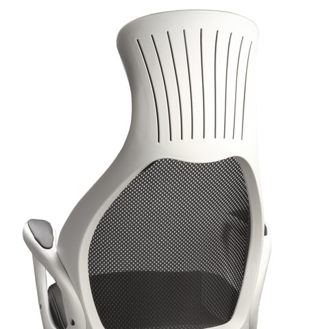 Компьютерное кресло Brabix Premium Genesis EX-517 (пластик белый, ткань/экокожа/сетка черная) 531573 в Южно-Сахалинске - изображение 7