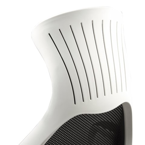 Компьютерное кресло Brabix Premium Genesis EX-517 (пластик белый, ткань/экокожа/сетка черная) 531573 в Южно-Сахалинске - изображение 8