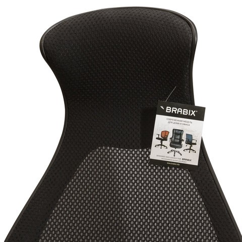 Компьютерное кресло Brabix Premium Genesis EX-517 (пластик черный, ткань/экокожа/сетка черная)   531574 в Южно-Сахалинске - изображение 9