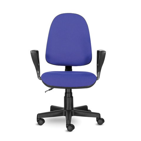 Кресло офисное Brabix Prestige Ergo MG-311 (регулируемая эргономичная спинка, ткань, черно-синее) 531876 в Южно-Сахалинске - изображение 2