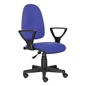 Кресло офисное Brabix Prestige Ergo MG-311 (регулируемая эргономичная спинка, ткань, черно-синее) 531876 в Южно-Сахалинске