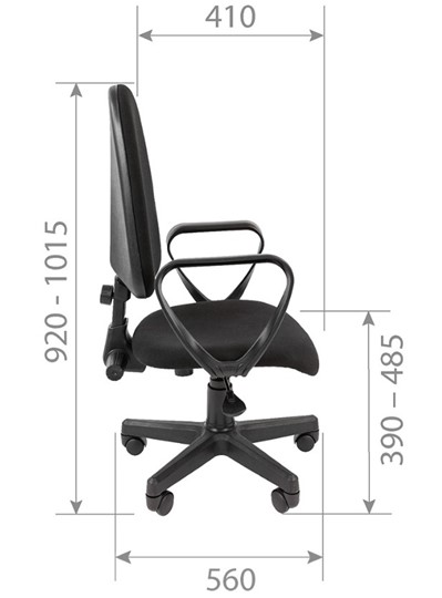 Кресло офисное CHAIRMAN 205, черное в Южно-Сахалинске - изображение 3
