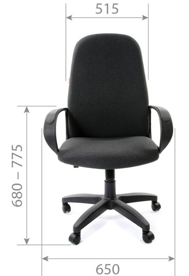 Кресло компьютерное CHAIRMAN 279, экокожа, цвет черный в Южно-Сахалинске - изображение 2