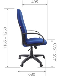 Офисное кресло CHAIRMAN 279 TW 12, цвет серый в Южно-Сахалинске - предосмотр 5