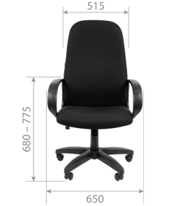 Кресло компьютерное CHAIRMAN 279T, ткань Т-08 черный в Южно-Сахалинске - предосмотр 3