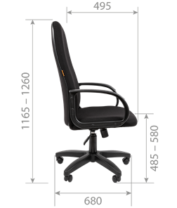 Кресло компьютерное CHAIRMAN 279T, ткань Т-08 черный в Южно-Сахалинске - предосмотр 4