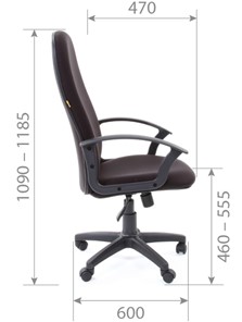 Кресло компьютерное CHAIRMAN 289, ткань, цвет серый в Южно-Сахалинске - предосмотр 4