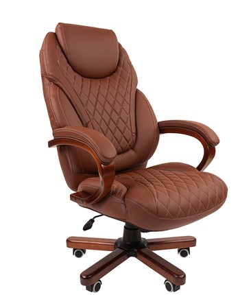 Кресло компьютерное CHAIRMAN 406, коричневый в Южно-Сахалинске - изображение