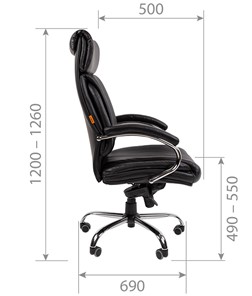 Офисное кресло CHAIRMAN 423 Экокожа коричневая в Южно-Сахалинске - предосмотр 4
