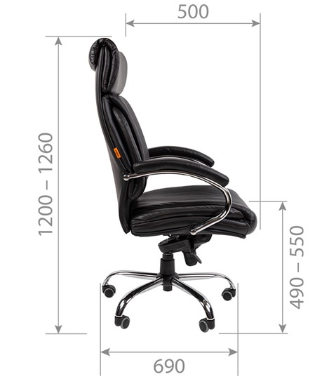 Офисное кресло CHAIRMAN 423 Натуральная кожа\Экокожа в Южно-Сахалинске - изображение 4
