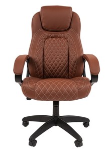 Офисное кресло CHAIRMAN 432, экокожа, цвет коричневый в Южно-Сахалинске - предосмотр 2