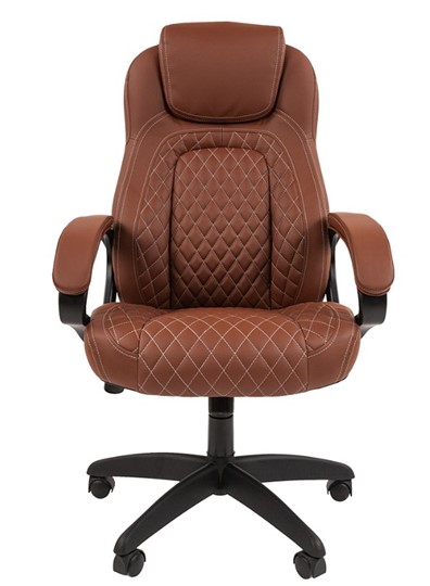 Офисное кресло CHAIRMAN 432, экокожа, цвет коричневый в Южно-Сахалинске - изображение 2