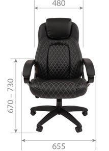 Офисное кресло CHAIRMAN 432, экокожа, цвет коричневый в Южно-Сахалинске - предосмотр 5