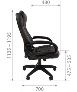 Офисное кресло CHAIRMAN 432, экокожа, цвет коричневый в Южно-Сахалинске - предосмотр 6