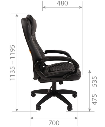Офисное кресло CHAIRMAN 432, экокожа, цвет коричневый в Южно-Сахалинске - изображение 6