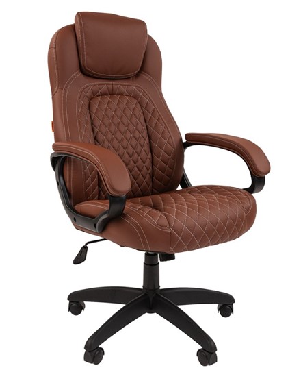 Офисное кресло CHAIRMAN 432, экокожа, цвет коричневый в Южно-Сахалинске - изображение 1