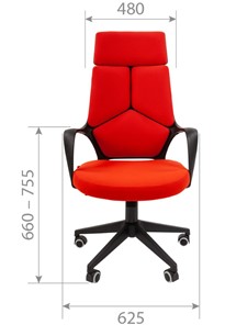 Компьютерное кресло CHAIRMAN 525, красное в Южно-Сахалинске - предосмотр 3