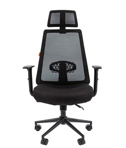 Кресло компьютерное CHAIRMAN 535 BLACK Сетчатый акрил черный / Полиэстер черный в Южно-Сахалинске - предосмотр 1