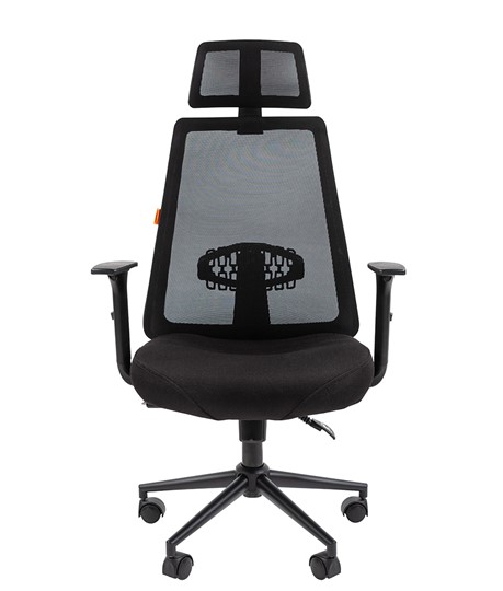 Кресло компьютерное CHAIRMAN 535 BLACK Сетчатый акрил черный / Полиэстер черный в Южно-Сахалинске - изображение 1