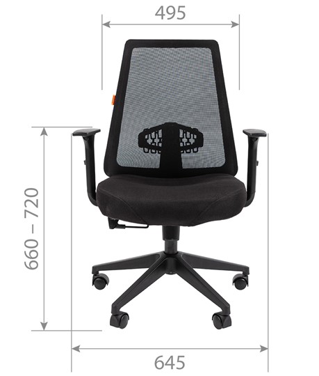 Офисное кресло CHAIRMAN 535 LT Сетчатый акрил черный / Полиэстер черный в Южно-Сахалинске - изображение 4