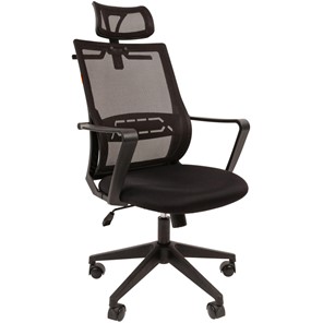 Кресло офисное CHAIRMAN 545 сетка/ткань черный в Южно-Сахалинске - предосмотр