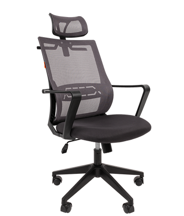 Кресло CHAIRMAN 545 сетка/ткань серый в Южно-Сахалинске - изображение