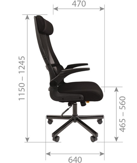 Кресло компьютерное CHAIRMAN 575, черное в Южно-Сахалинске - изображение 7