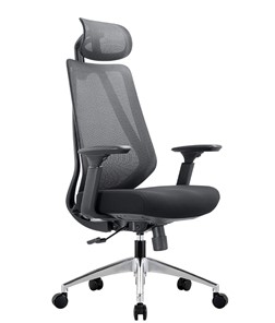 Кресло офисное CHAIRMAN 580 Сетчатый акрил серый / Полиэстер черный в Южно-Сахалинске - предосмотр