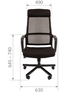 Кресло компьютерное CHAIRMAN 590, черное в Южно-Сахалинске - предосмотр 3