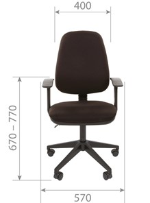 Офисное кресло CHAIRMAN 661 Ткань стандарт 15-13 серая в Южно-Сахалинске - предосмотр 3