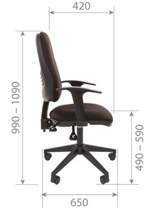 Офисное кресло CHAIRMAN 661 Ткань стандарт 15-13 серая в Южно-Сахалинске - предосмотр 4