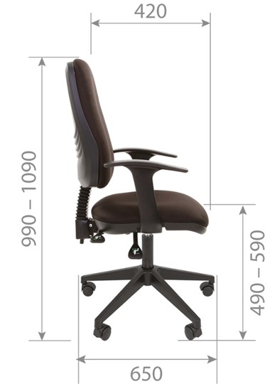 Офисное кресло CHAIRMAN 661 Ткань стандарт 15-13 серая в Южно-Сахалинске - изображение 4